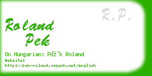 roland pek business card